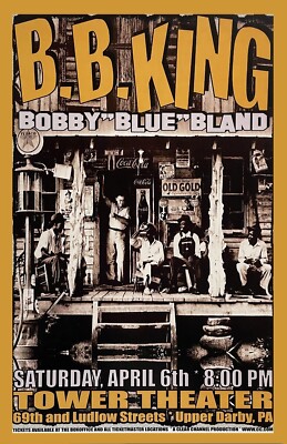BB King 2002 Upper Darby PA Concert Poster 11 X 17 Framed