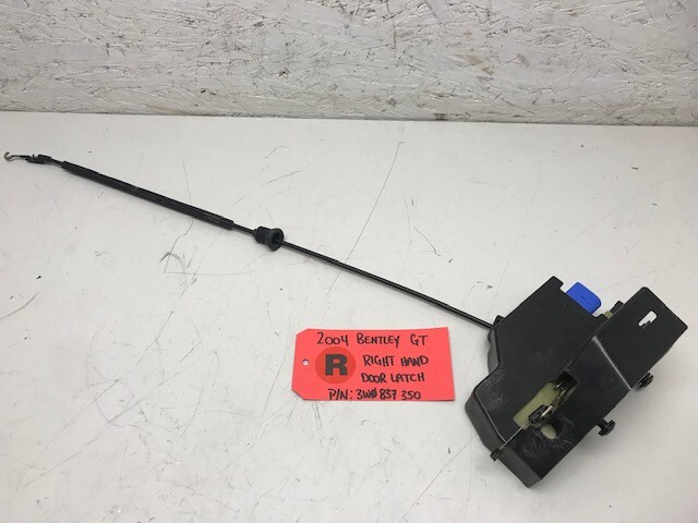 04 BENTLEY CONTINENTAL GT COMPLETE RIGHT DOOR LATCH ASSEMBLY 3W0837350 04-10