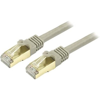 StarTech.com 2ft Gray Cat6a Shielded Patch Cable - Cat6a Ethernet Cable - 2 ft