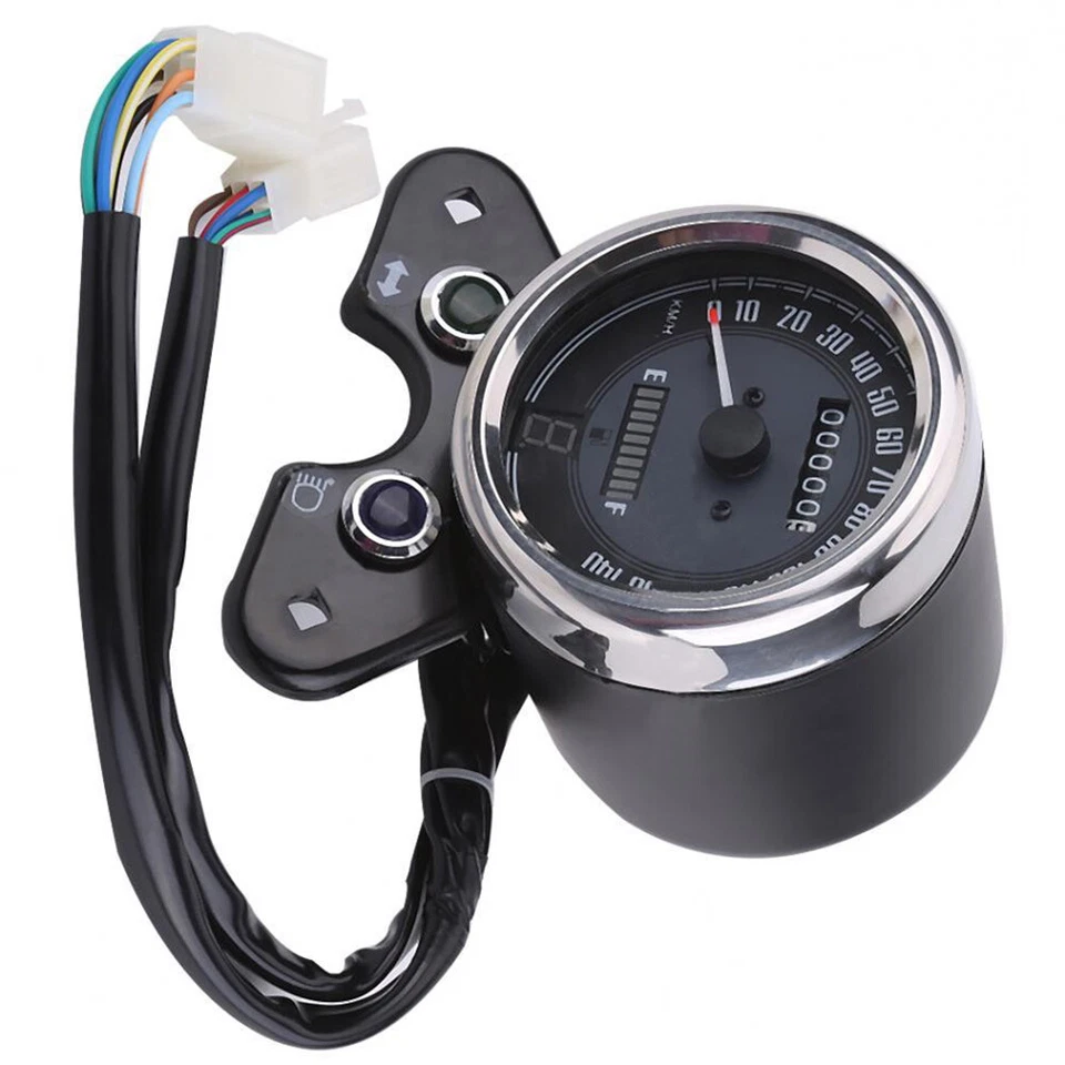Motorcycle Odometer LCD Fuel Gauge For Honda CG125 For Suzuki GN125 Cafe Racer - Image 3 of 4