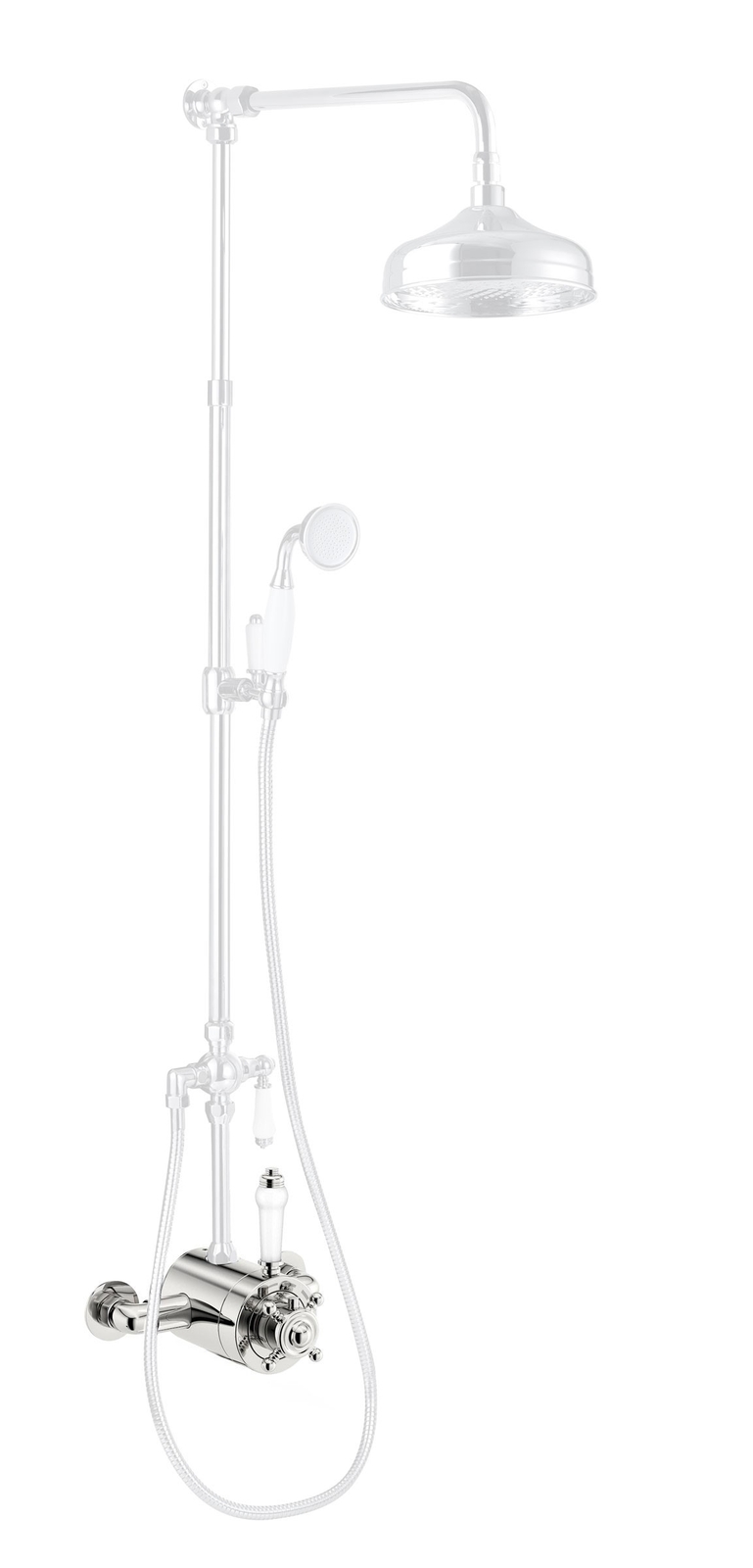Thermostatic Traditional Exposed Shower Mixer Valve 135mm 165mm Centres