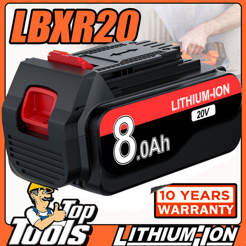 20V 8Ah Li-Ion Replacement Battery for Black & Decker LB20 LBX20 LBXR20 20V Tools