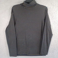 Time And Tru Womens Multicolor Striped Sweater Size Large 12-14 Long Sleeve Mock