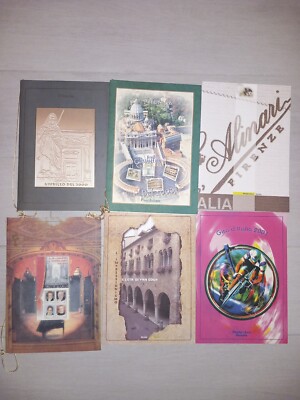 Six Philatelic Folders Complete Italian Post Stamps. Jubilee