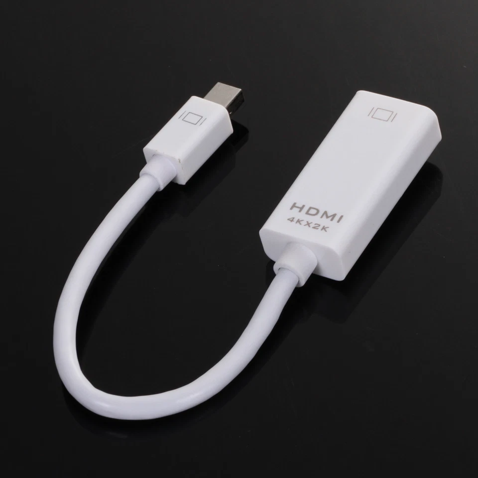 Mini DisplayPort Thunderbolt DP to HDMI Female Converter Adapter Cable 4K*2K HD - Image 2 of 3