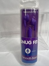 Purple Magnavox SNUG FIT 4820M Gummy Earbuds Microphone Smooth Bass COMBINESHIP