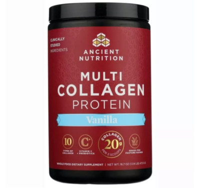 Ancient Nutrition Multi Collagen Protein - Vanilla 16.7 oz Pwdr