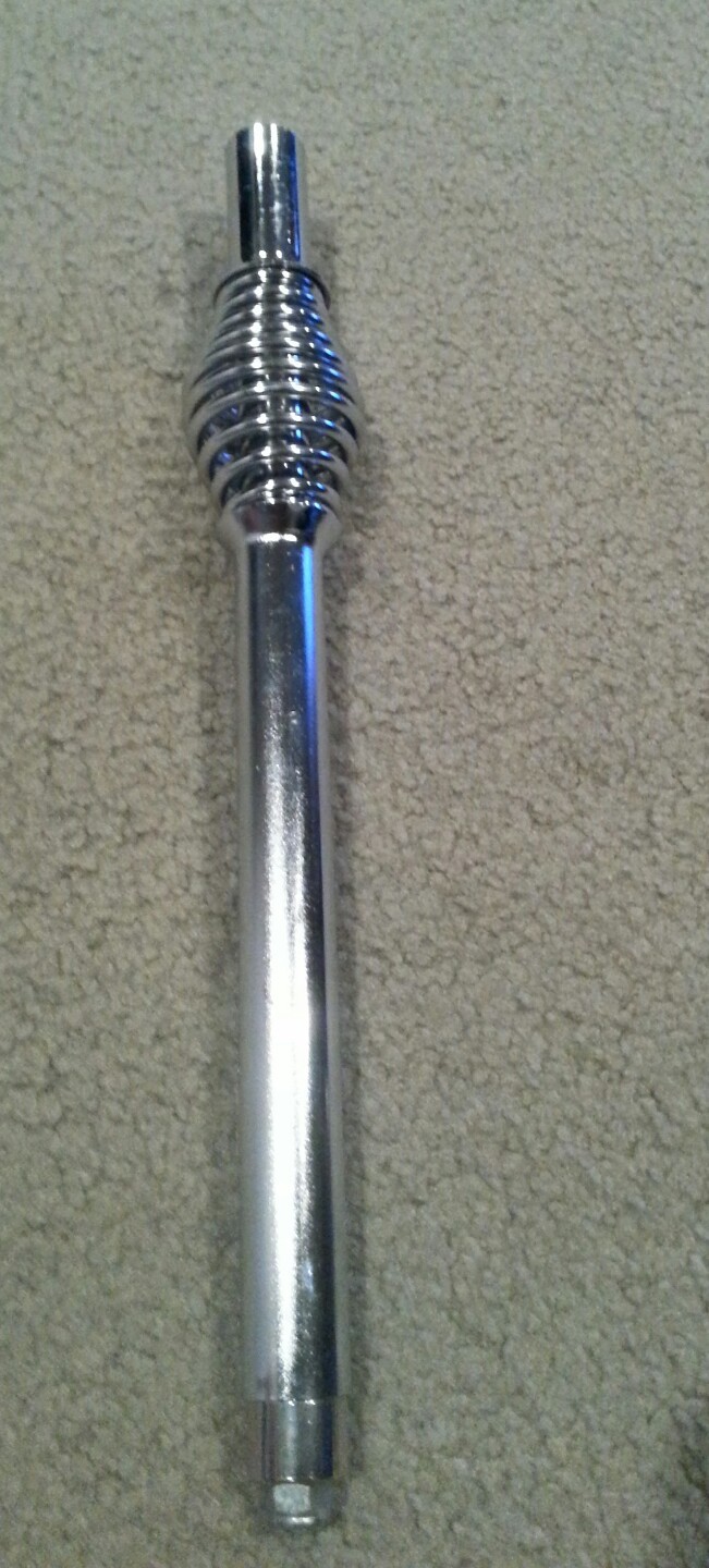  BICYCLE SEAT POST 22.2 MM  WITH SPRING CHROME ,BEACH CRUISER, LOWRIDER BICYCLES
