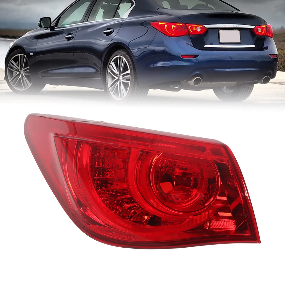 Luz trasera exterior izquierda lado del conductor para Infiniti Q50 Q50s 2014 2015 2016 2017 Foto 3 de 4