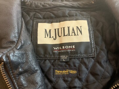 Wilsons Leather M. Julian Mens Black Leather Jacket Size Large