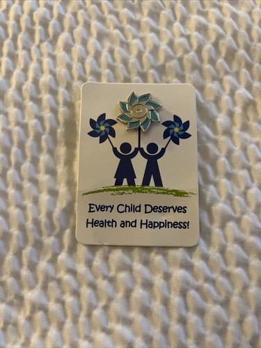 Child Abuse Awareness Lapel Hat Pin With Card Jewelry - Picture 2 of 3