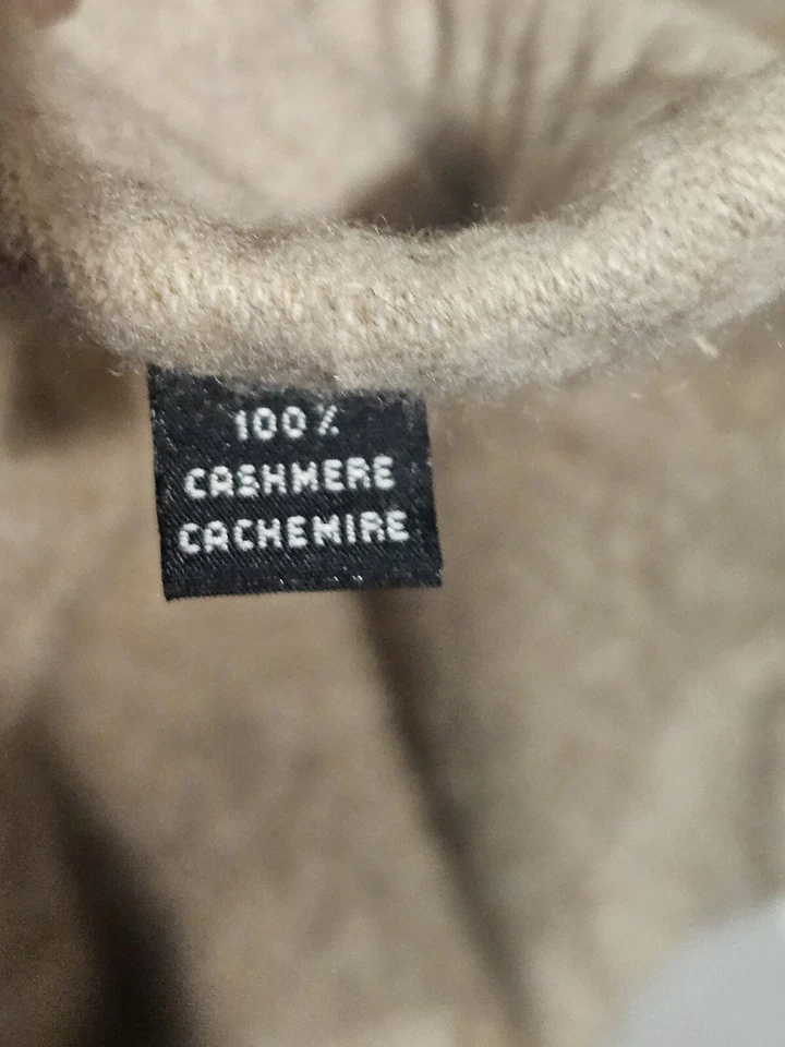 Manta/tiro de cachemir marrón emblema Lincoln 41" x 45,5" Foto 4 de 4