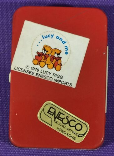 Vintage 1979 Enesco Lucy And Me Miniatur Bär Schmuckdose 23/4" groß - Bild 3 von 9