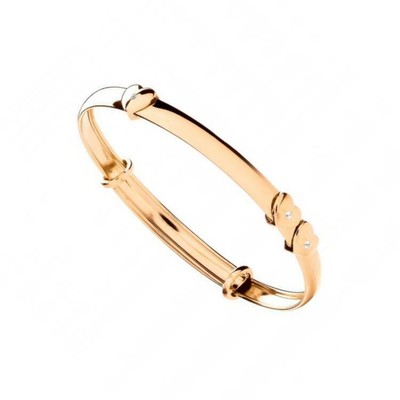 9ct gold personalised baby bangle
