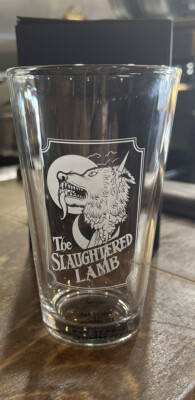 Slaughtered Lamb Pint Glass -A Must Have for Halloween 2024 Horror and Beer Fans