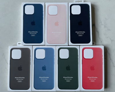 #ad Genuine Apple iPhone 15 PRO MAX 6.7quot; Silicone Case w Magsafe $26.99