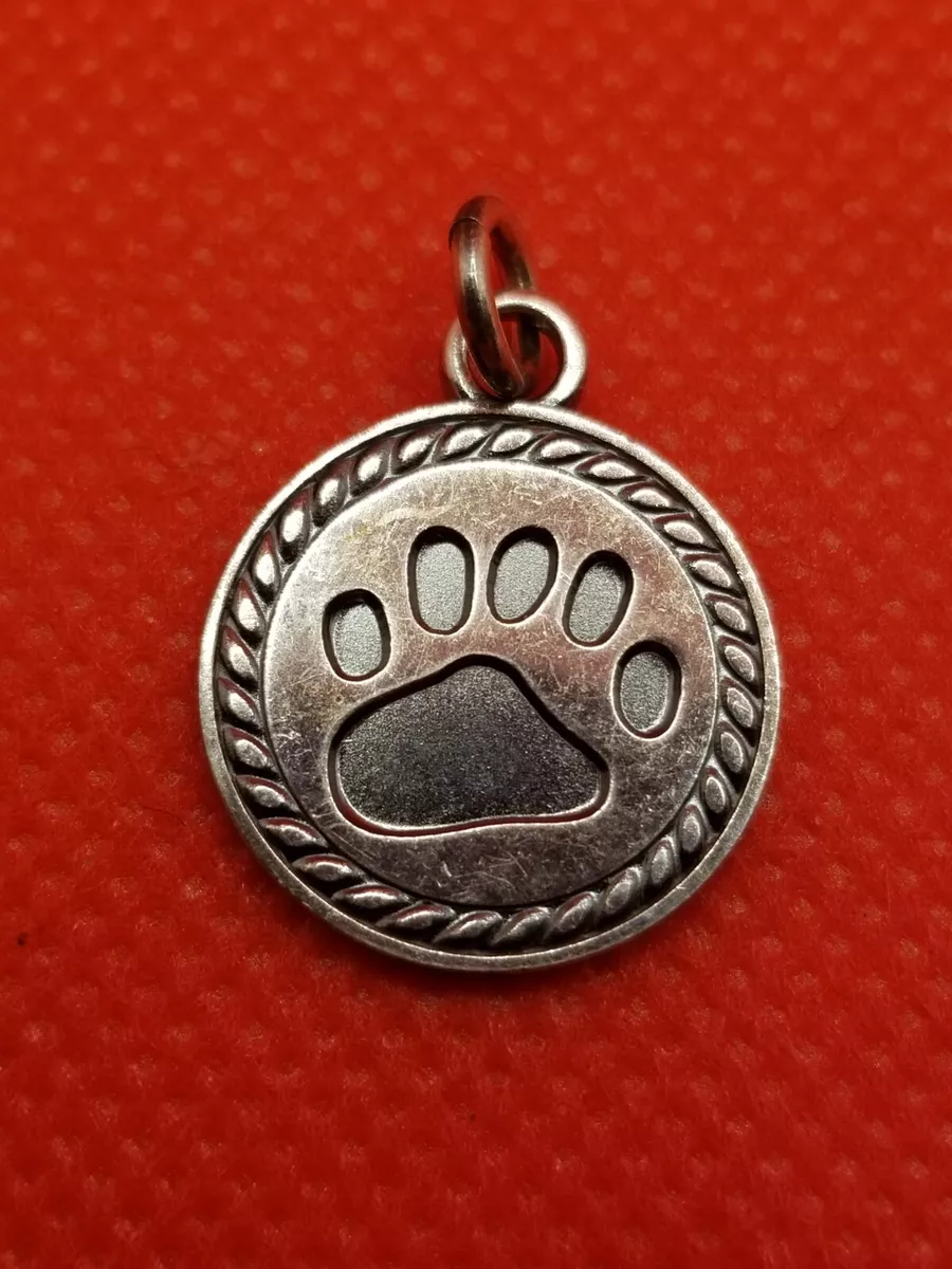 Vintage Sterling Silver 925 Bear Paw Print Pendant or charm