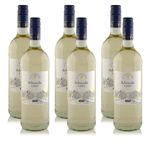 G.Schlink Scheurebe Qba, Lieblich, Sortenreines Weinpaket (6X1,0L)-image