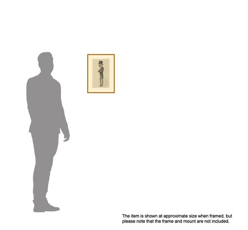 VANITY FAIR SPY CARTOON Paul Lessar 'The Affghan frontier' Diplomats. Ape 1885 - Picture 2 of 2