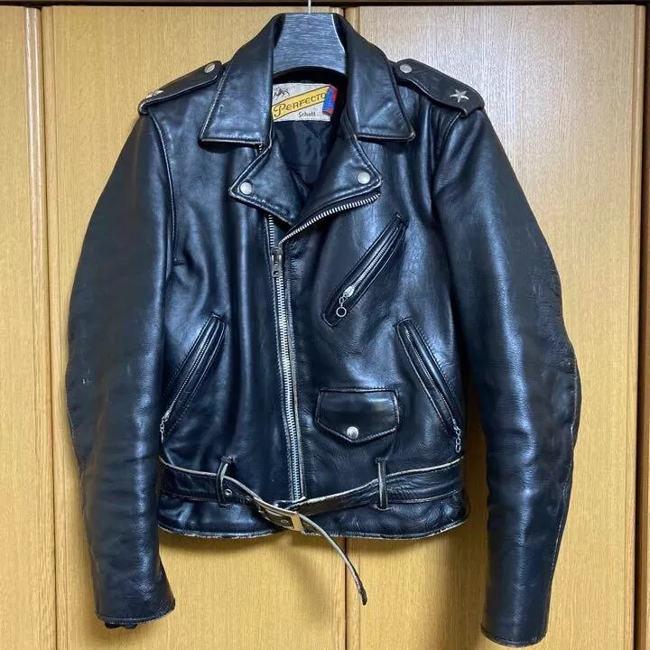 Schott Perfecto Double Leather Riders Jacket Size 36 One Star Made in USA