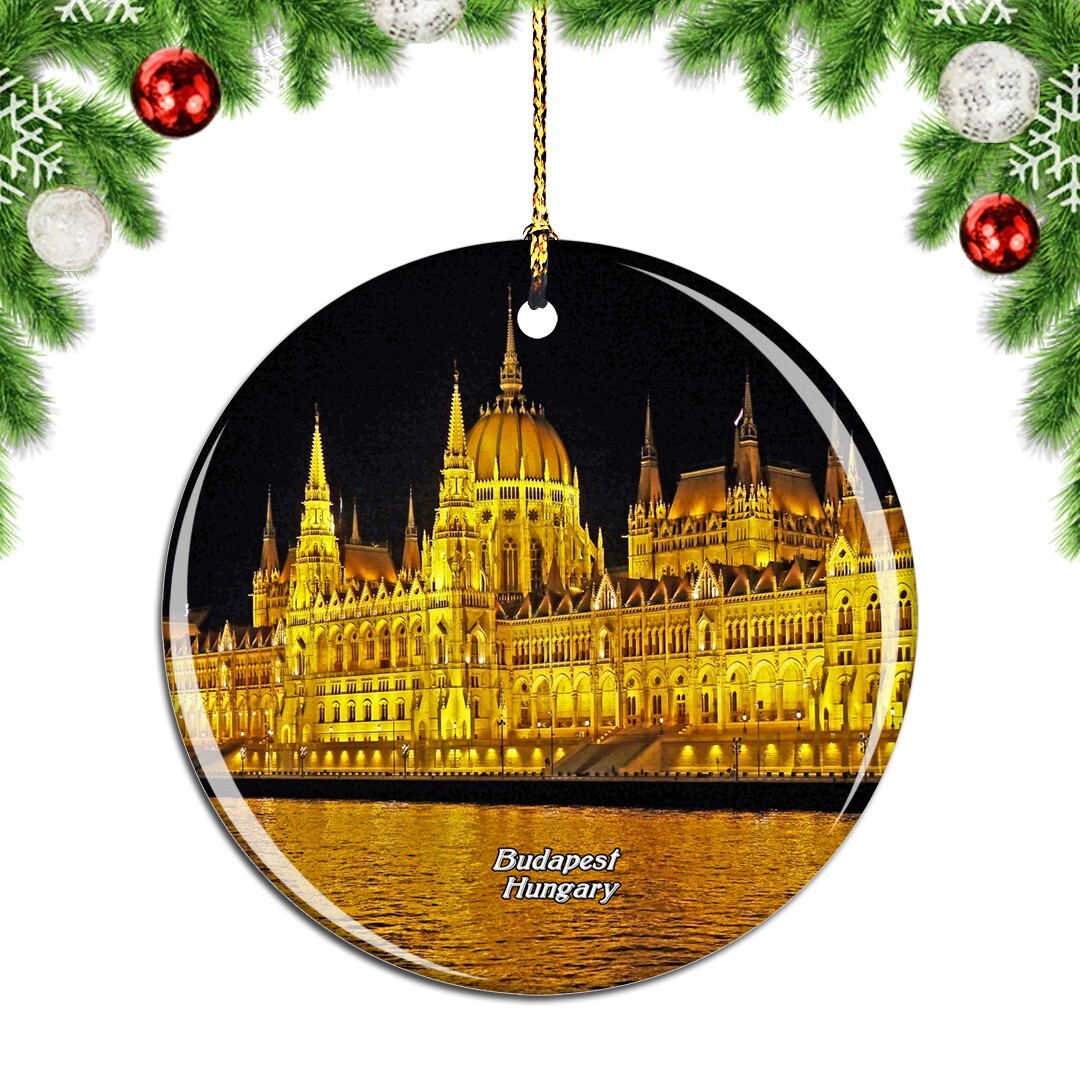 Budapest Hungary Christmas ornament night city travel souvenir keepsake  