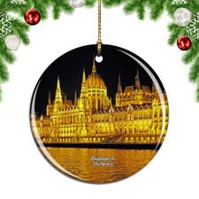 Hungary Budapest Night Christmas ornament city travel souvenir