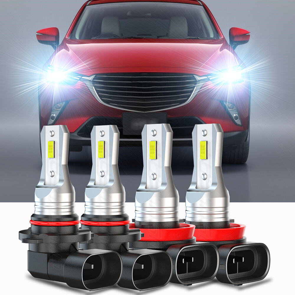 For Mazda CX-3 2016-2019 LED Headlight Bulbs High & Low Beam Combo