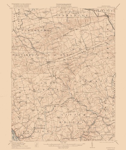 Topographical Map - Quarryville Pennsylvania Quad - USGS 1912 - 23 x 27.40 - 第 1/20 張圖片