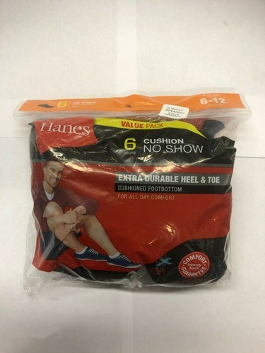CALZE HANES 12 PK NO SHOW BIANCO E NERO DA UOMO - Foto 4 di 5