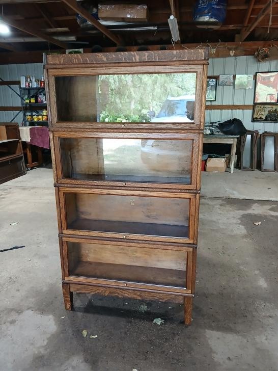 antique oak barrister bookcase