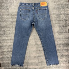 Levis 501 Men's 36x32 Button Fly Straight Leg Denim Jeans Blue Medium Wash Pants