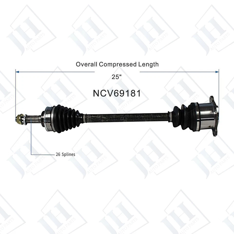 Juego de ejes de eje CV trasero izquierdo derecho OE para Toyota RAV4 2001-2003 base L4 2,0 L Foto 2 de 4