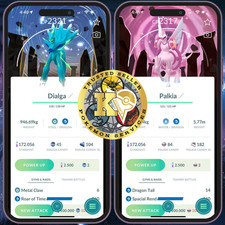 Pokémon PTC— Shiny Dialga O — Palkia O —Background Go Tour  Kalos 2026—Digital♻️