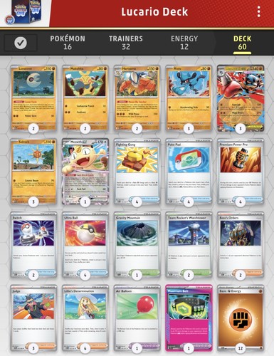 Meta Series Custom Pokémon TCG Battle Deck - Mega Lucario Ex - Rotation Legal 