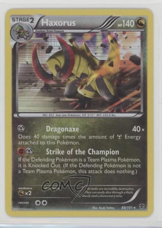 Haxorus Reverse Foil Pokémon Black & White Plasma Blast #69