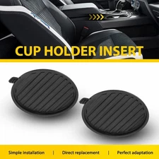 2x Black Cup Holder Anti-Slip Insert Coaster for Ford F150 Expedition 2017-2021