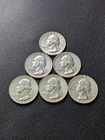 Washington Quarters - 1964 P - Lot of Six (6) 90% Silver Coins, Circulated