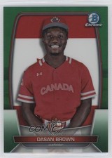 2023 Bowman Chrome WBC Flag Variations Green Refractor 18/99 Dasan Brown 7k8