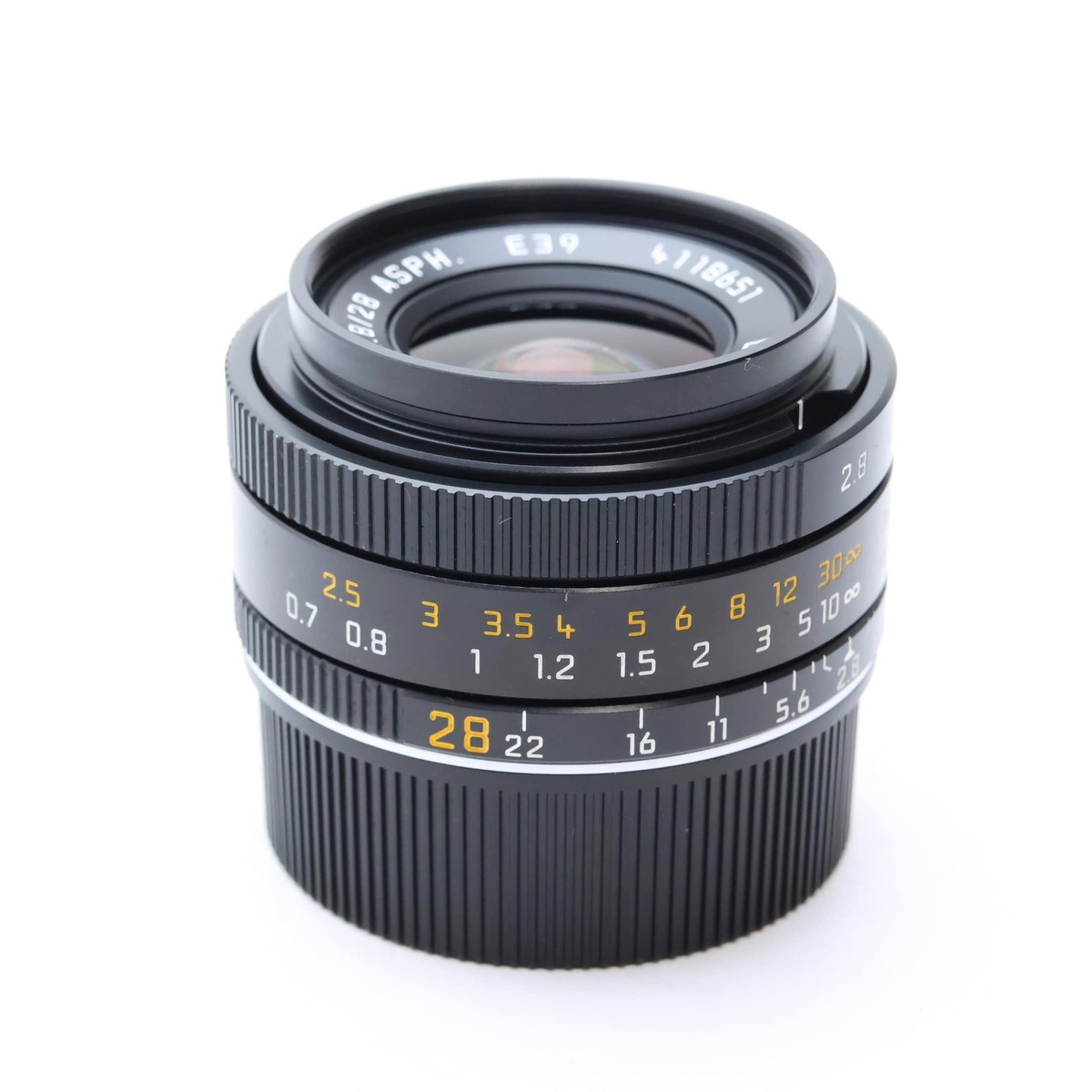 Leica Elmarit M 28mm F/2.8 ASPH 6bit #11606 Black -Near Mint