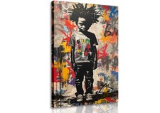 Graffiti Wall Art Banksy Street Pop Graffiti Canvas Prints Black Boy Pictures