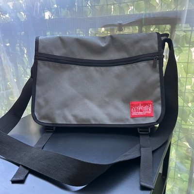 Manhattan Portage (Large) Messenger Bag Gray Red Adjustable Shoulder Strap