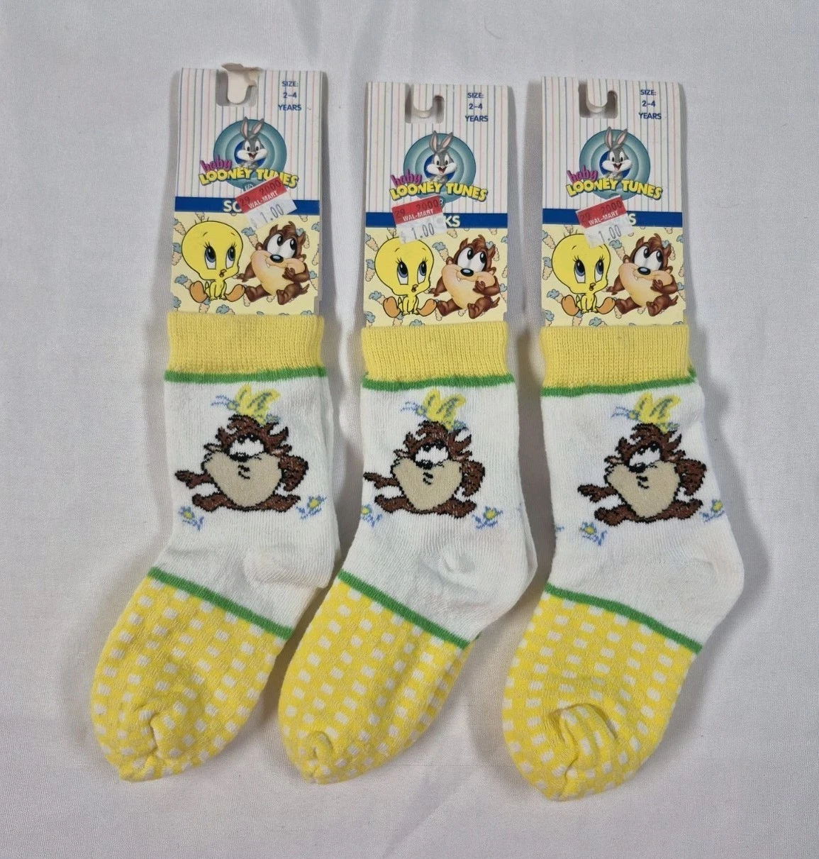 Baby Looney Tunes Taz Tasmanian Devil Toddler Girl 2-4 Yrs Crew Socks NWT
Opens in a new window or t