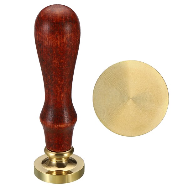 25Mm Runde Leer Wachssiegel Stempel Abnehmbar Messing Kopf Holzern Handgriff-image