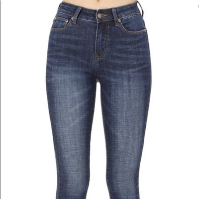 Mid Rise Dark Wash Skinny Jeans womens 28 normcore casual streetwear everyday