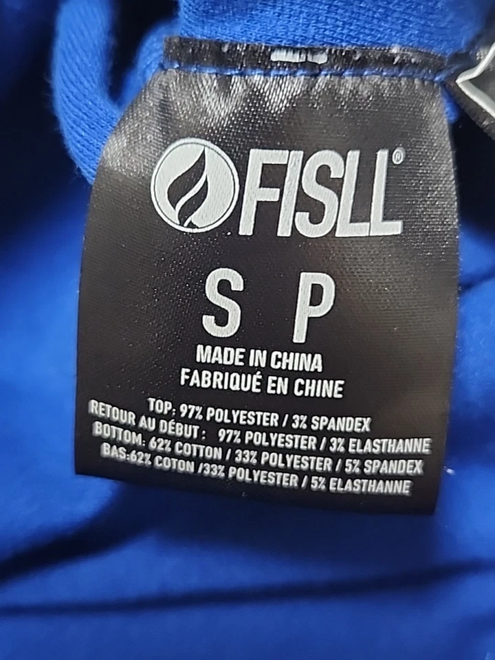 FISLL Blue Detroit Pistons Embroidered Cropped Top Size Small Mesh - Image 4 of 4