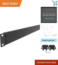 1U Rack Mount Blank Panel Alloy Steel 19-inch Server Network Cabinet Black