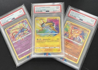 2020 Pokémon SWSH Vivid Voltage Amazing Rare PSA 9 Lot RAIKOU ZACIAN ZAMAZENTA