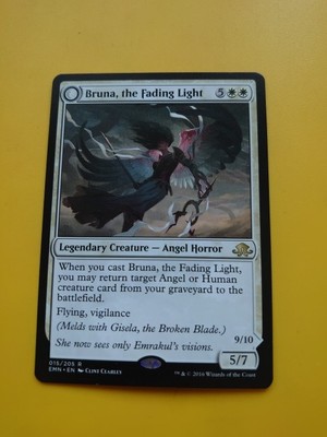 Bruna, das verblassende Licht. Engel Horror ELD Magic the Gathering Karte.
