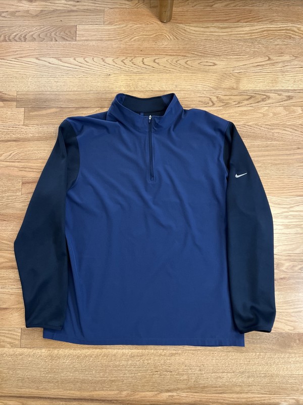 Nike Navy Longsleeve Dri Fit ¼ Zip Size XL