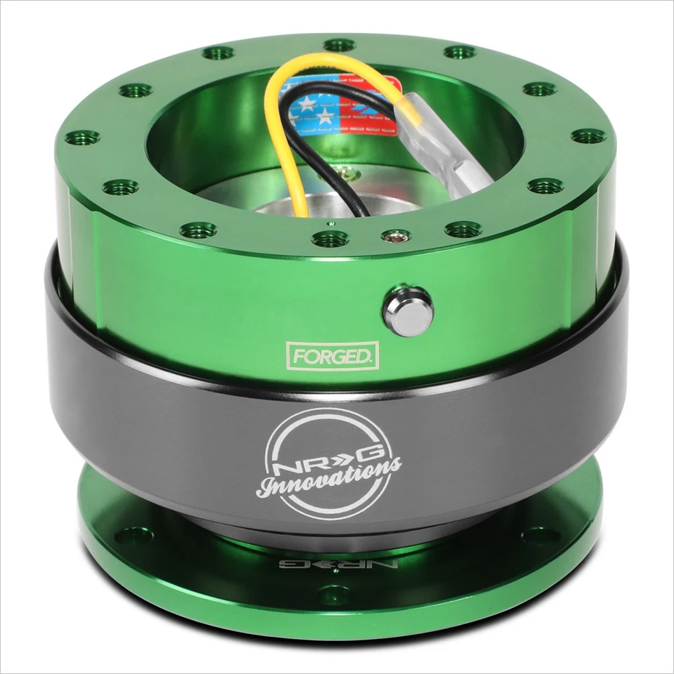NRG Innovations SRK-200GN-TI Gen 2.0 Steering Wheel Quick Release Adapter Green - Image 2 of 4